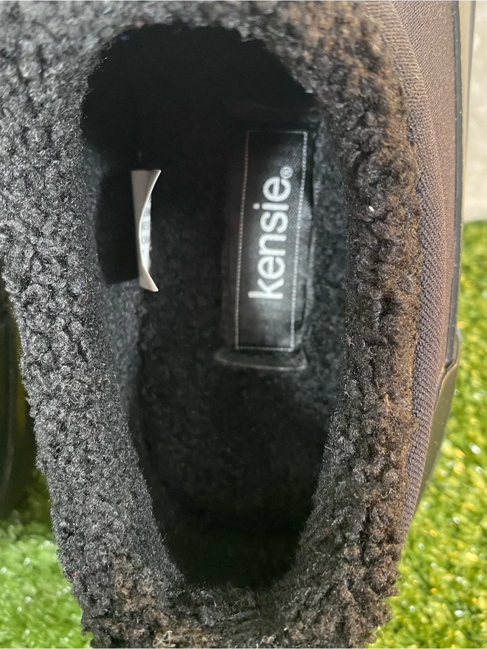 Kensie Carmella Duck Boots Women's Size 8 Winter Rain Clog Black Waterproof Fur